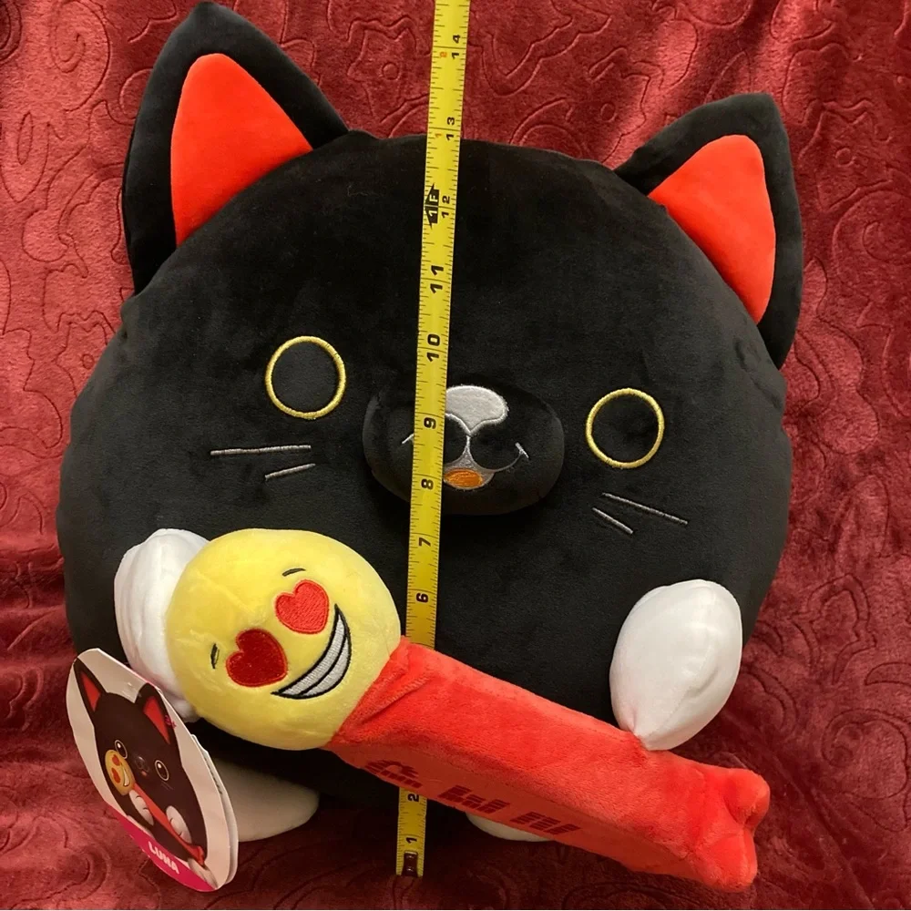 Zuru Snackles Black Cat Plush Toy with Plush Pez Candy Dispenser